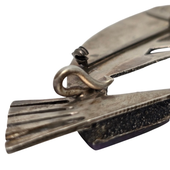 Native Amercan Michael Little Elk Sterling Silver Kokopelli Pin/Pendant #20837 - Picture 8 of 10